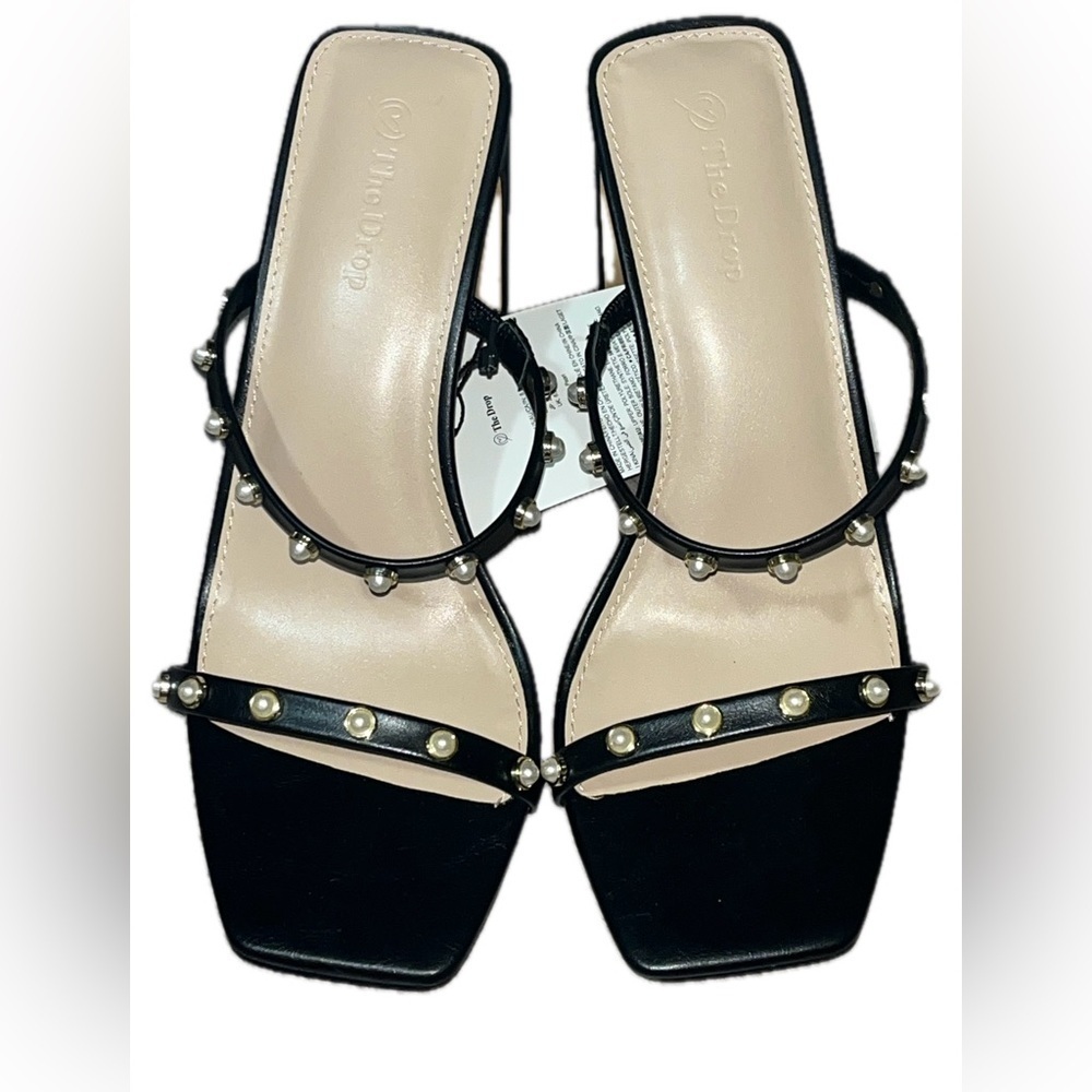 The Drop Avery Black Pearl Sandal Heels, NWT, Size 8.5